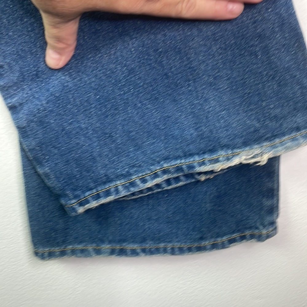Abercrombie & Fitch Size 6 Boot cut Intentionally Distressed Jeans whiskering - Picture 7 of 10